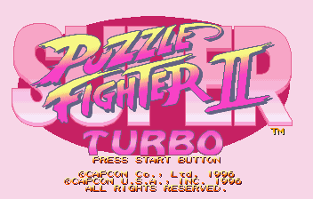 Super Puzzle Fighter II Turbo Title Screen